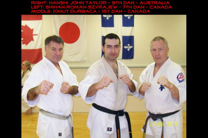 Group photo with Shihan Roman Szyrajew and Hanshi John Taylor